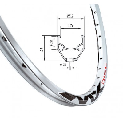 Обод Mach1 MX DISC, 26" 32отв. AV белый Обод Mach1 MX DISC, 26" 32отв. AV белый
