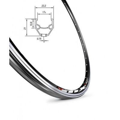 Обод Mach1 MX 27.5" 36отв. V-brake, черный Обод Mach1 MX 27.5" 36отв. V-brake, черный