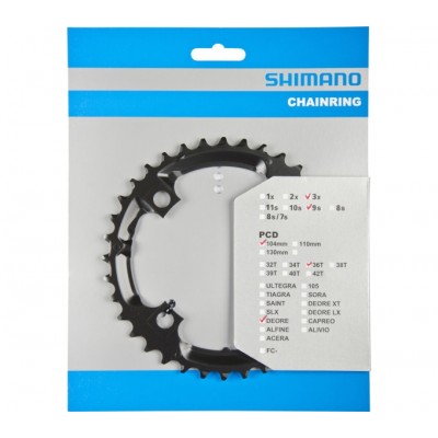 Звезда шатунов FC-M590 DEORE, 36зуб. черн, 9 скоростей Звезда шатунов FC-M590 DEORE, 36зуб. черн, 9 скоростей