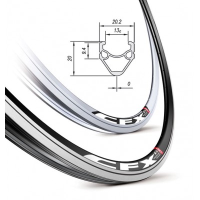 Обод Mach1 CFX 700C 36 отв. черный, FV/Presta, 440g