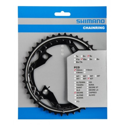 Звезда шатунов FC-M610 DEORE, 42зуб. 10-скоростей