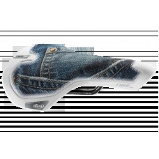 Сідло NET Jeans синій 168х257мм, FeC Alloy 360g