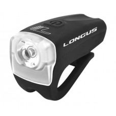 Світло переднє Longus PRETY 3W LED, 3 ф-ції , USB, чорний