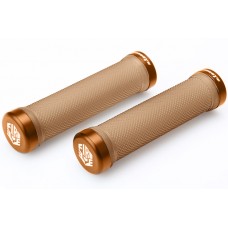 Ручки руля FireEye Goosebumps-C 128 мм з замками коричневий