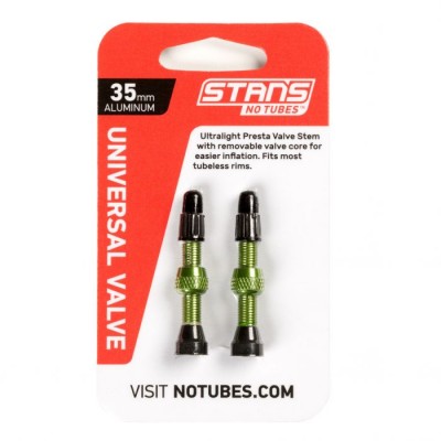 Бескамерный ниппель Stan's Notubes FV 35мм (2шт на блистере) зеленые