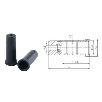 Наконечник Alligator для тормозной рубашки с пыльником. уп.20 шт