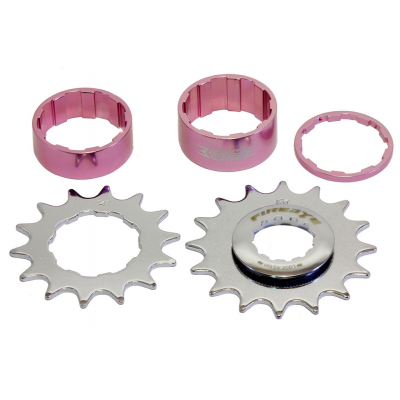 Набор FireEye для Singlespeed SSK 16T-18Т толщина 2.3 мм розовый