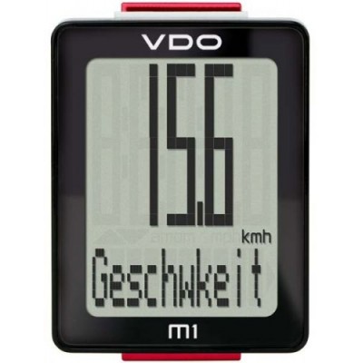 Велокомпьютер VDO M1.1 проводной черно-белый