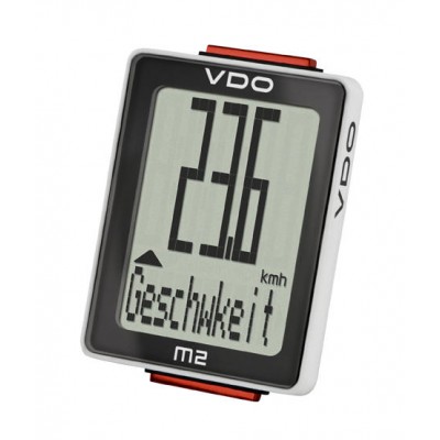 Велокомпьютер VDO M2.1 проводной черно-белый