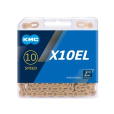 Цепь KMC X10EL (Extra Light) Ti-N золотой 114 звеньев