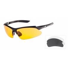 Окуляри Relax Mosera 2019 оправа чорна глянцева лінзи помаранчева / димчаста / прозора (CAT.3.2.1)