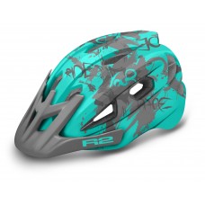 Шолом R2 Wheelie колір синьо-ментоловий. сірий матовий р. M: 56-58 cm