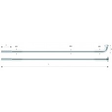 Спиця Pillar PDB1415 довжина 258 мм чорний упаковка 10шт.