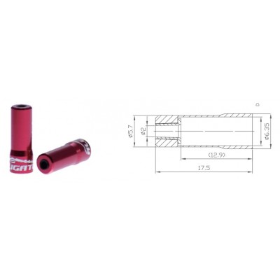 Наконечник Alligator для рубашки переключения красный. уп.20 шт Наконечник Alligator для рубашки переключения красный. уп.20 шт