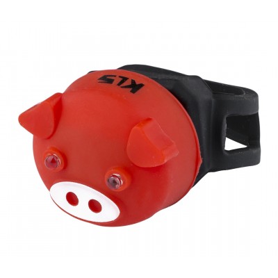 Мигалка детская задняя KLS Piggy красный
