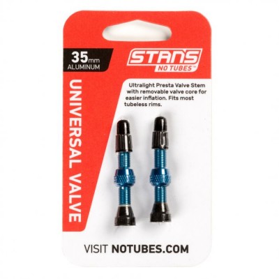 Бескамерный ниппель Stan's Notubes FV 35мм (2шт на блистере) голубые