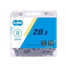 Цепь KMC Z8.3 7-8 скоростей 114 звеньев + замок серебристый / серый
