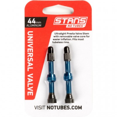 Бескамерный ниппель Stan's Notubes FV 44мм (2шт на блистере) голубые